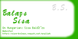 balazs sisa business card